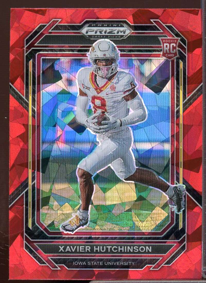 Xavier Hutchinson Rookie Card 2023 Panini Prizm Draft Picks Prizms Red Ice #153  Image 1