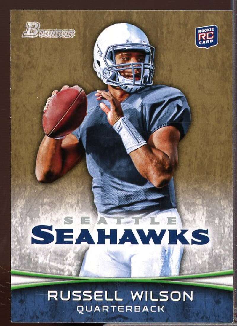 Russell Wilson Rookie Card 2012 Bowman Gold #116  Image 1