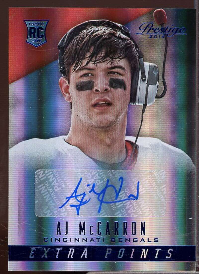 A.J. McCarron Rookie Card 2014 Prestige Extra Points Blue Autographs #201  Image 1