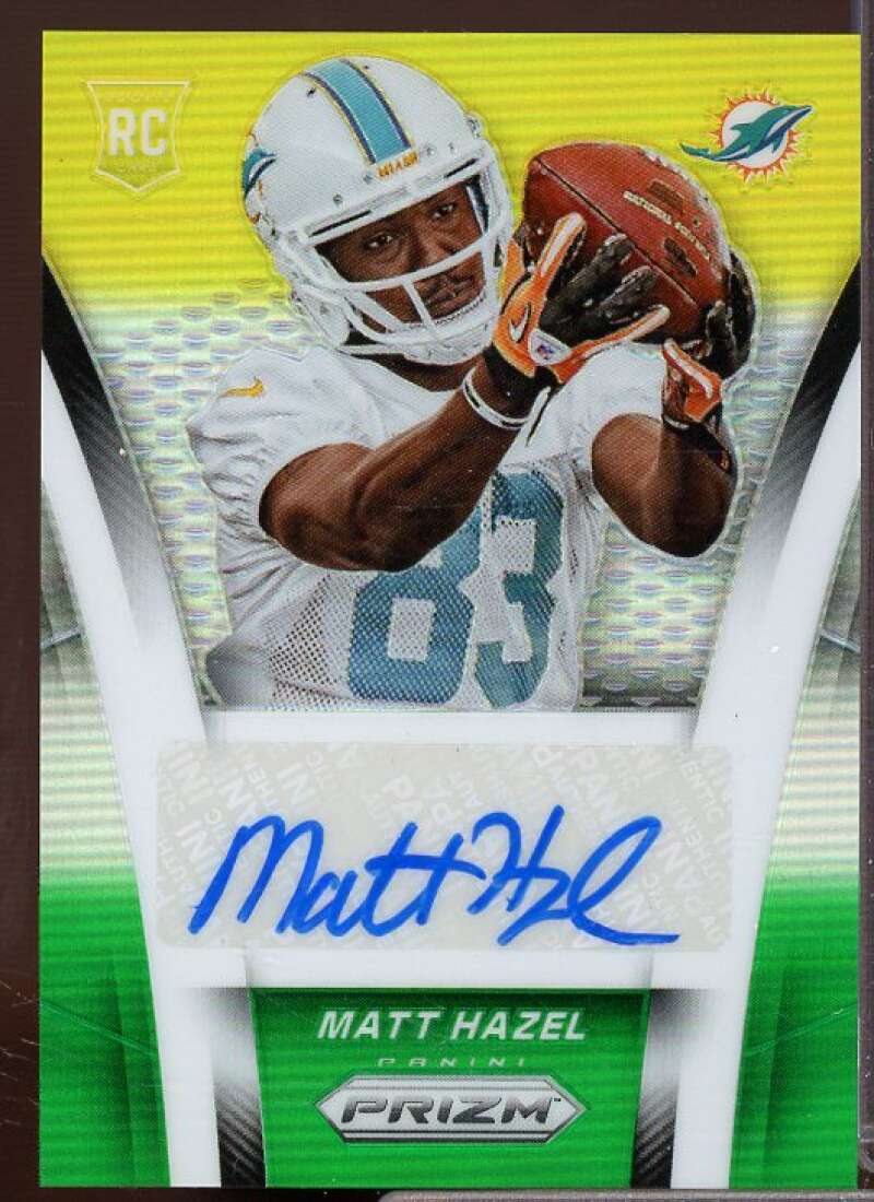 Matt Hazel Rookie Card 2014 Panini Prizm Rookie Autographs Prizms Green #ARMH  Image 1