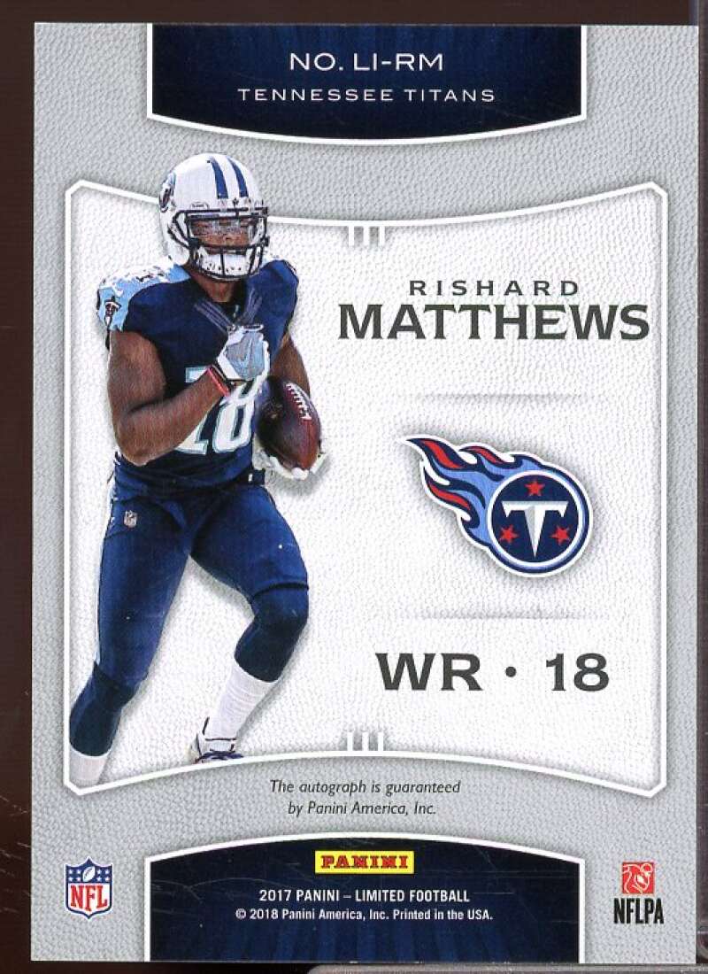 Rishard Matthews Card 2017 Limited Ink Silver Spotlight #16  Image 2