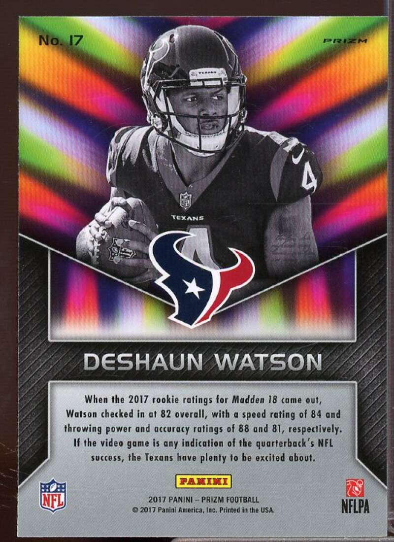 Deshaun Watson Rookie Card 2017 Panini Prizm Instant Impact Prizms Green #17  Image 2