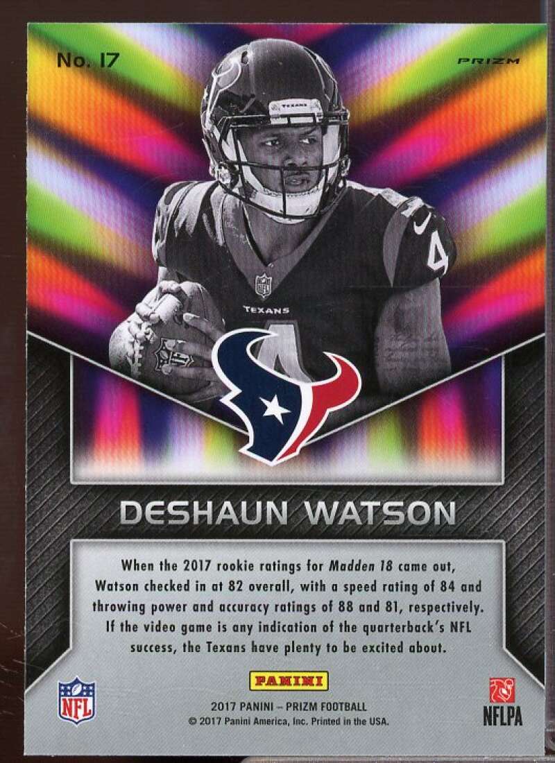 Deshaun Watson Rookie Card 2017 Panini Prizm Instant Impact Prizms Green #17  Image 2