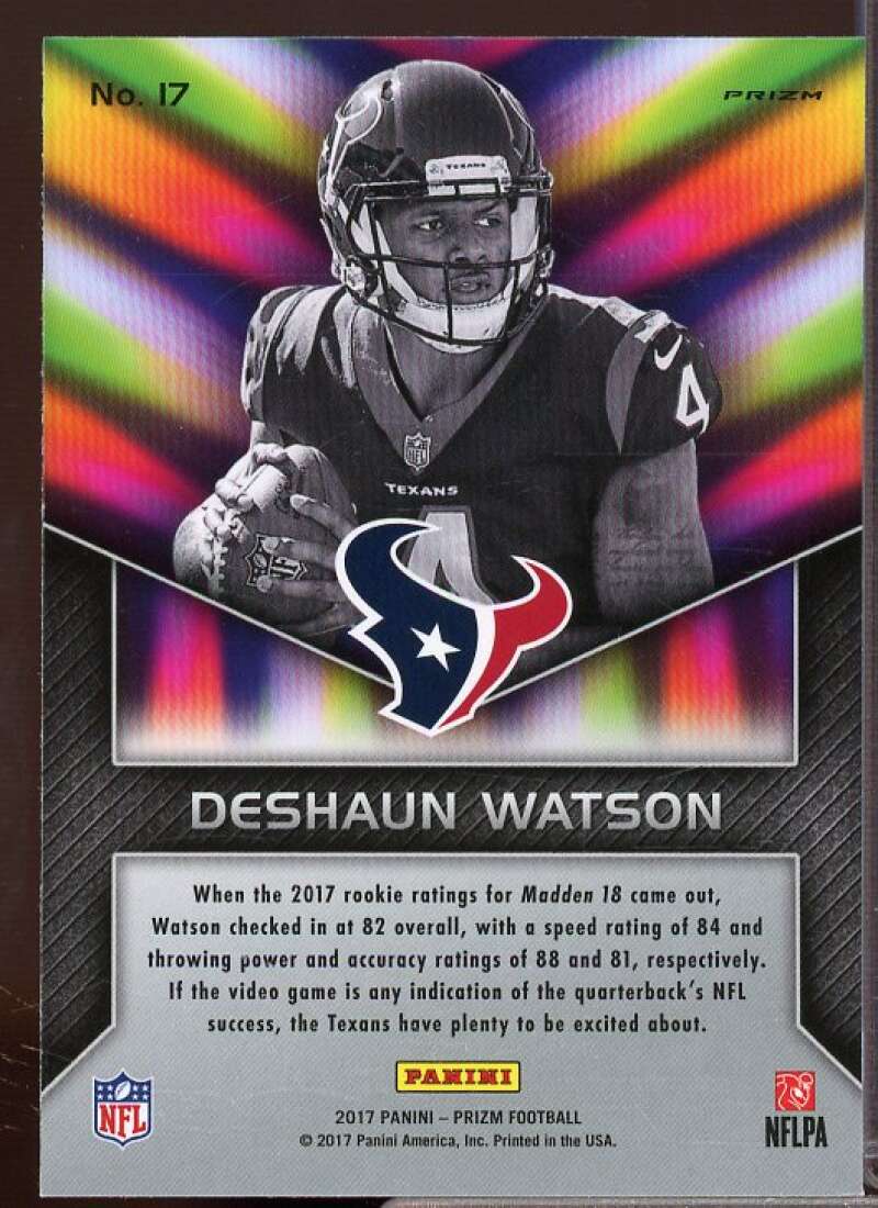 Deshaun Watson Rookie Card 2017 Panini Prizm Instant Impact Prizms Green #17  Image 2