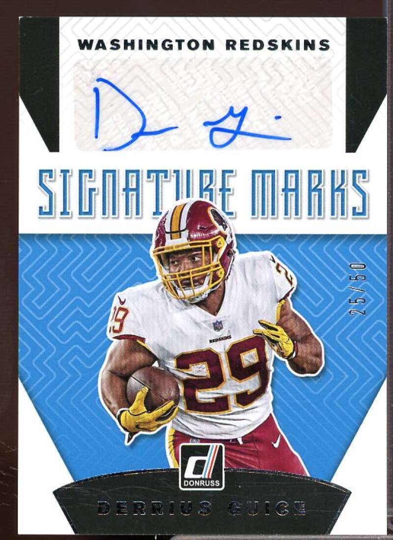 Derrius Guice Card 2019 Donruss Signature Marks Blue #5  Image 1