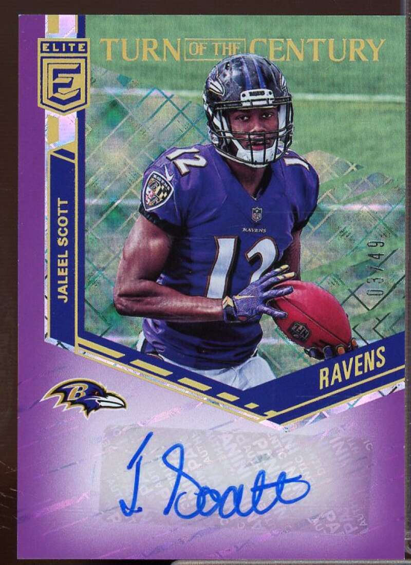 Jaleel Scott Card 2018 Elite Turn of the Century Autographs Purple #36  Image 1