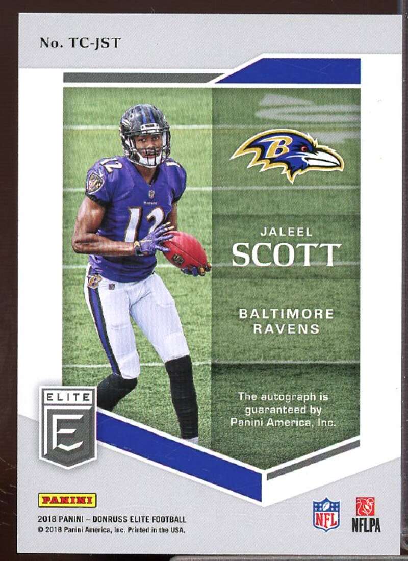 Jaleel Scott Card 2018 Elite Turn of the Century Autographs Purple #36  Image 2