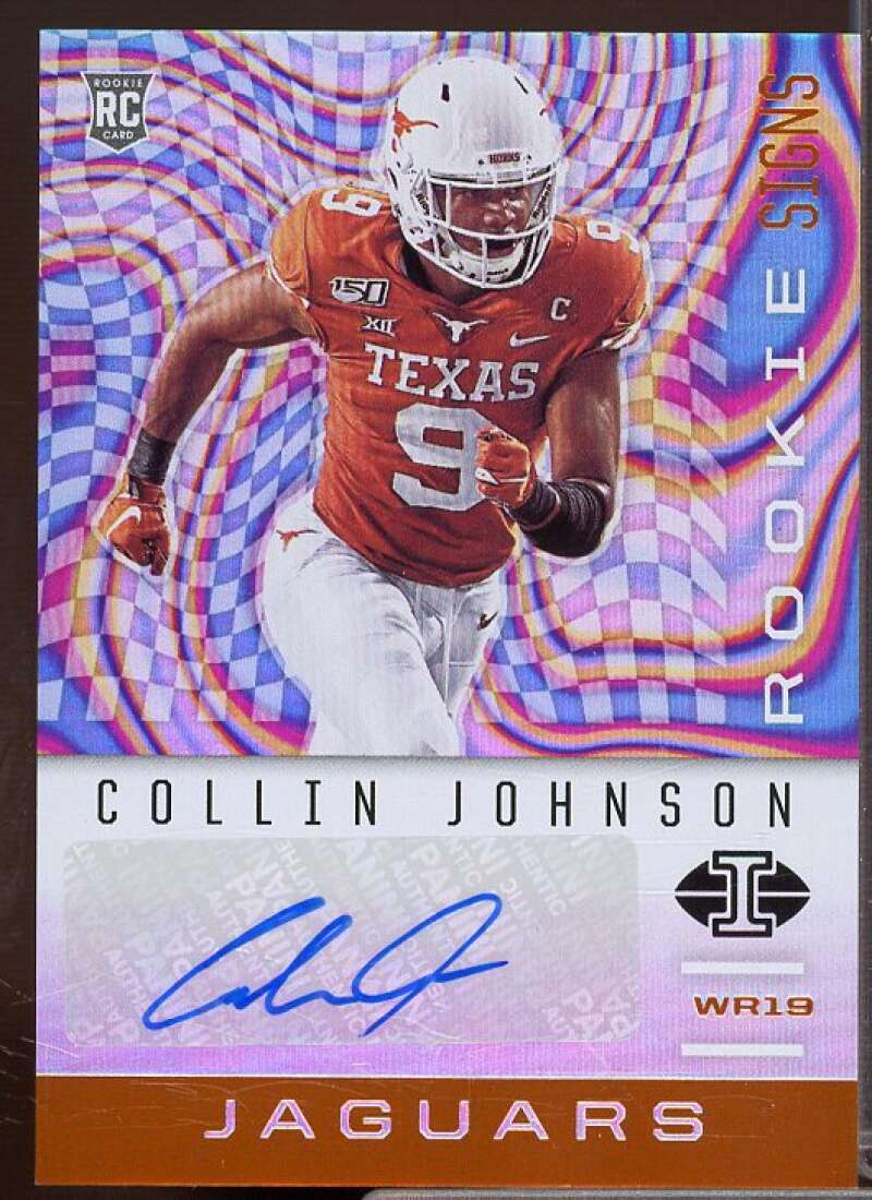 Collin Johnson Rookie Card 2020 Panini Illusions Rookie Signs Orange #31  Image 1