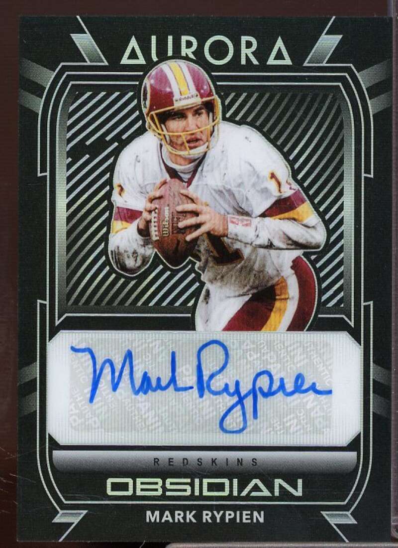 Mark Rypien Card 2020 Panini Obsidian Aurora Autographs #12  Image 1