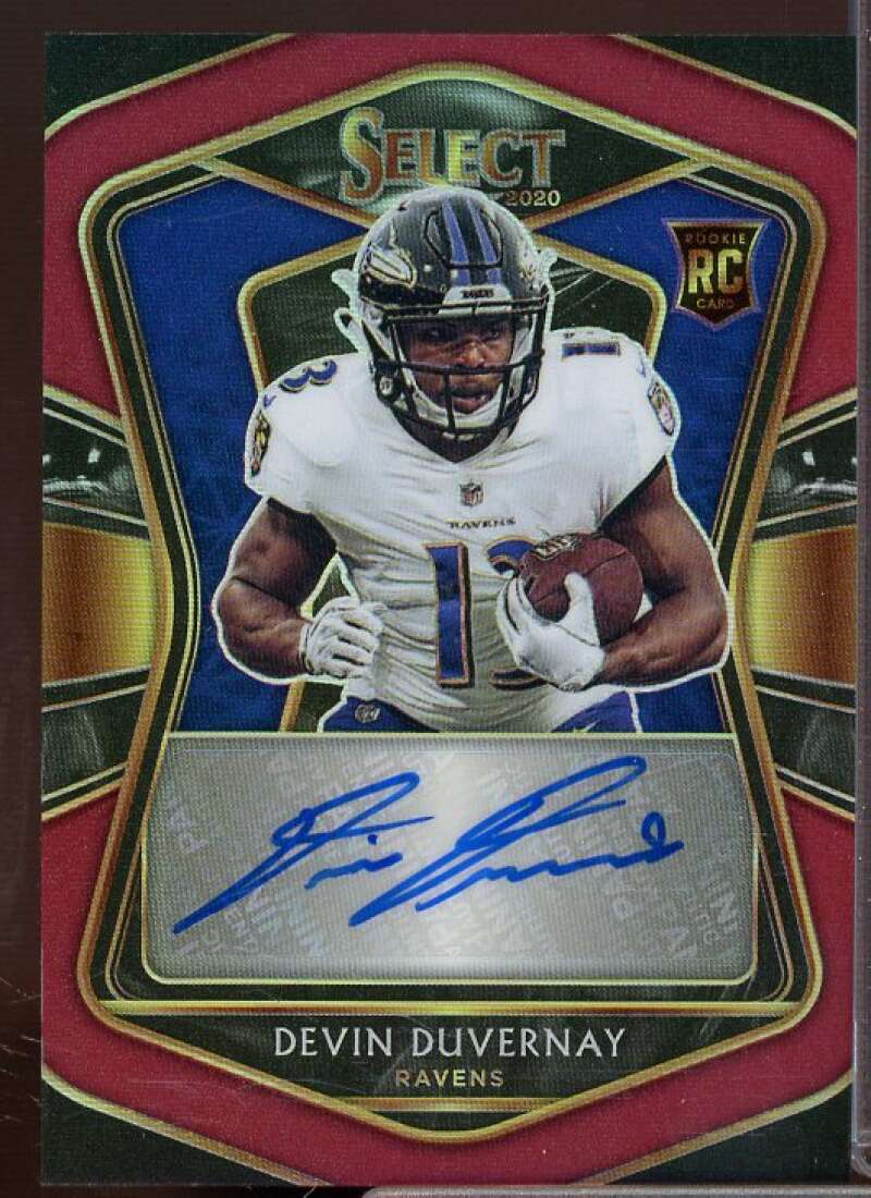 Devin Duvernay Rookie Card 2020 Select Rookie Signatures Prizm Maroon #32  Image 1