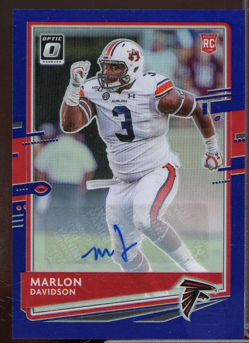 Marlon Davidson Rookie Card 2020 Donruss Optic Rookies Autographs Purple #135  Image 1