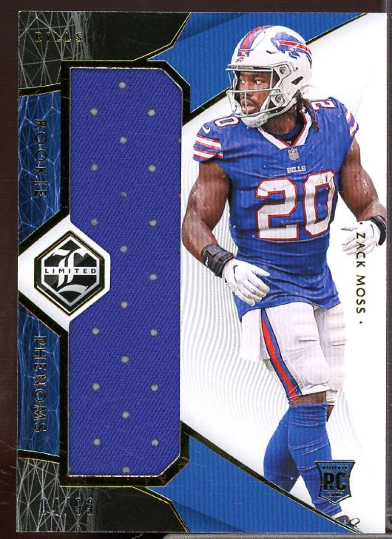 Zack Moss Rookie Card 2020 Limited Rookie Phenoms Jerseys #34  Image 1