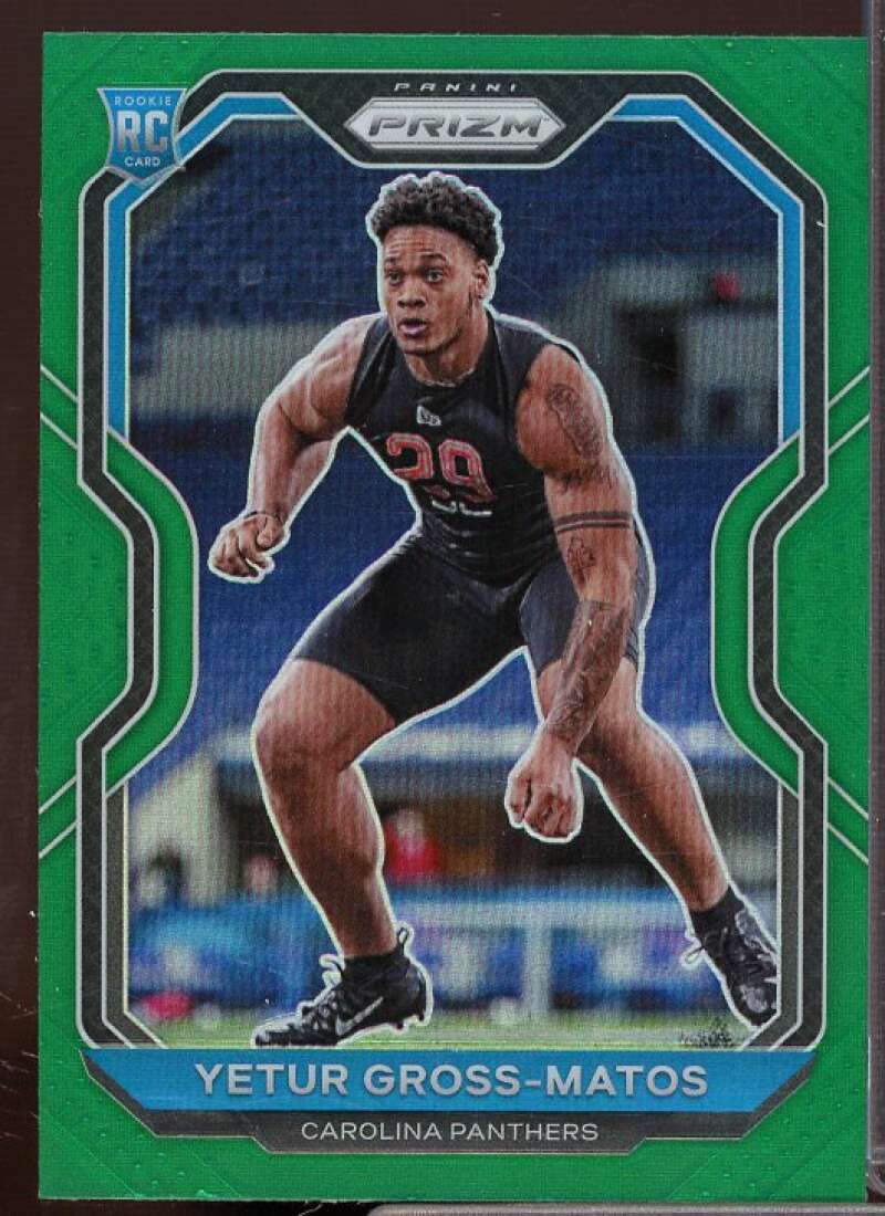 Yetur Gross-Matos Rookie Card 2020 Panini Prizm Prizms Green #366  Image 1