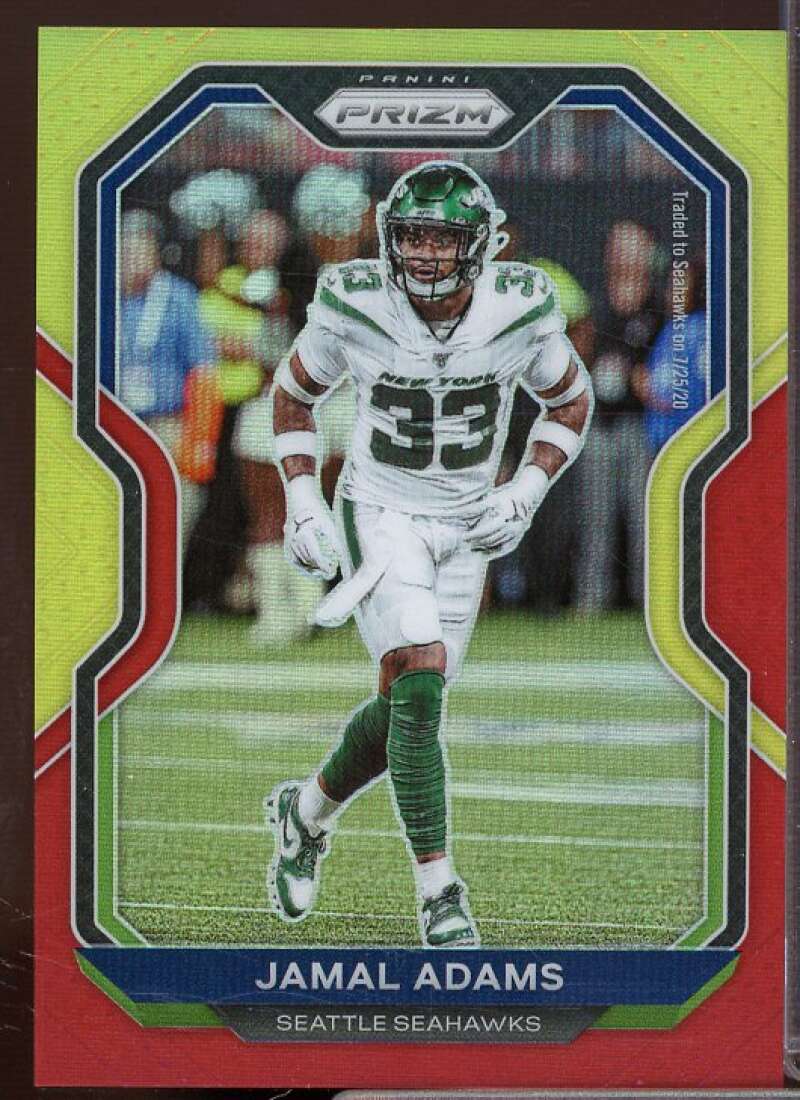 Jamal Adams Card 2020 Panini Prizm Prizms Red and Yellow #31  Image 1