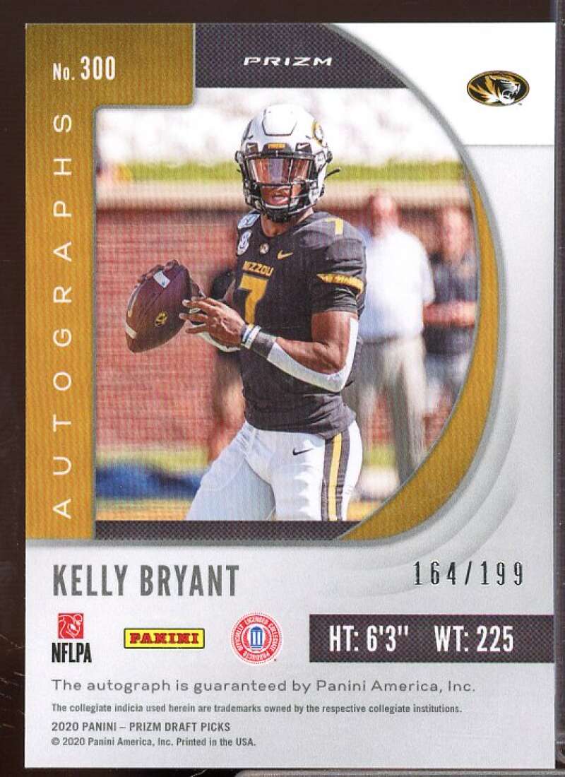 Kelly Bryant Rookie 2020 Prizm Draft Picks Autograph Prizms Purple Green #300  Image 2