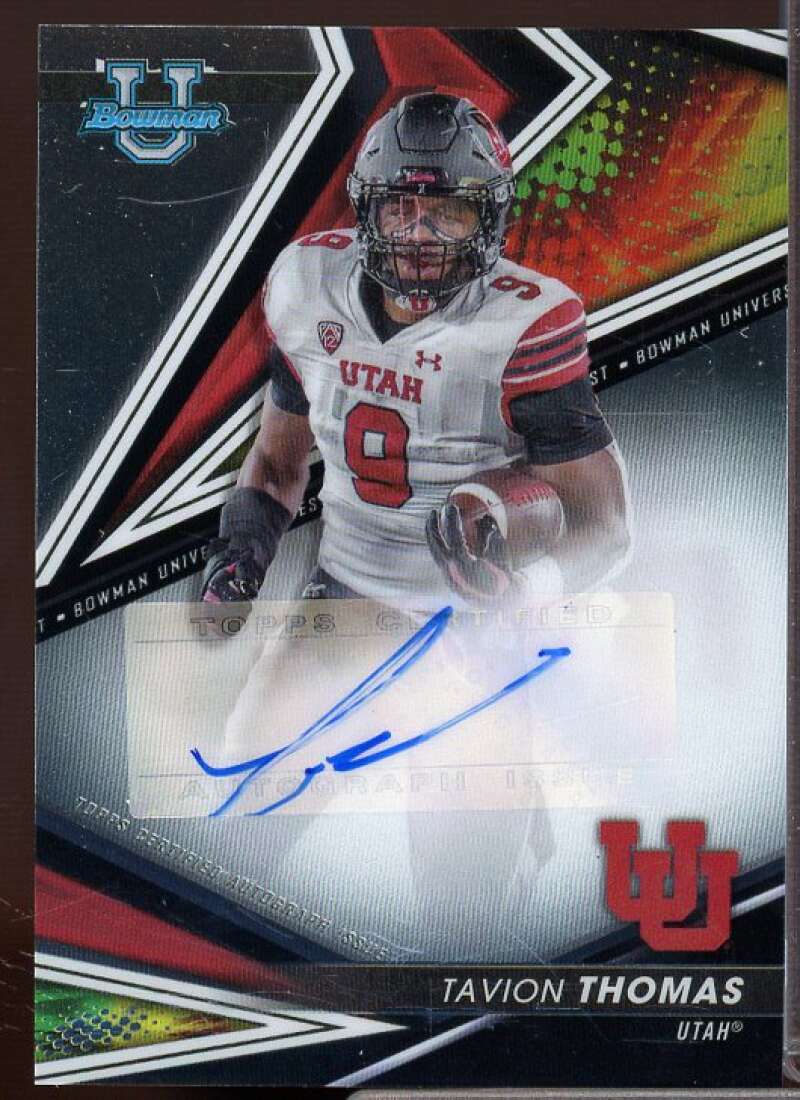 Tavion Thomas Rookie 2022 Bowman's Best University Best of '22 Autographs #BATT  Image 1