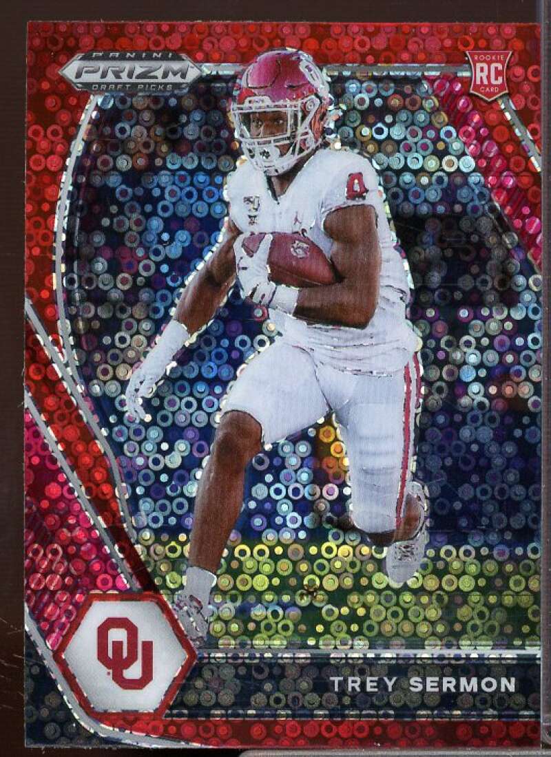 Trey Sermon Rookie Card 2021 Panini Prizm Draft Picks Prizms Red Circles #123  Image 1