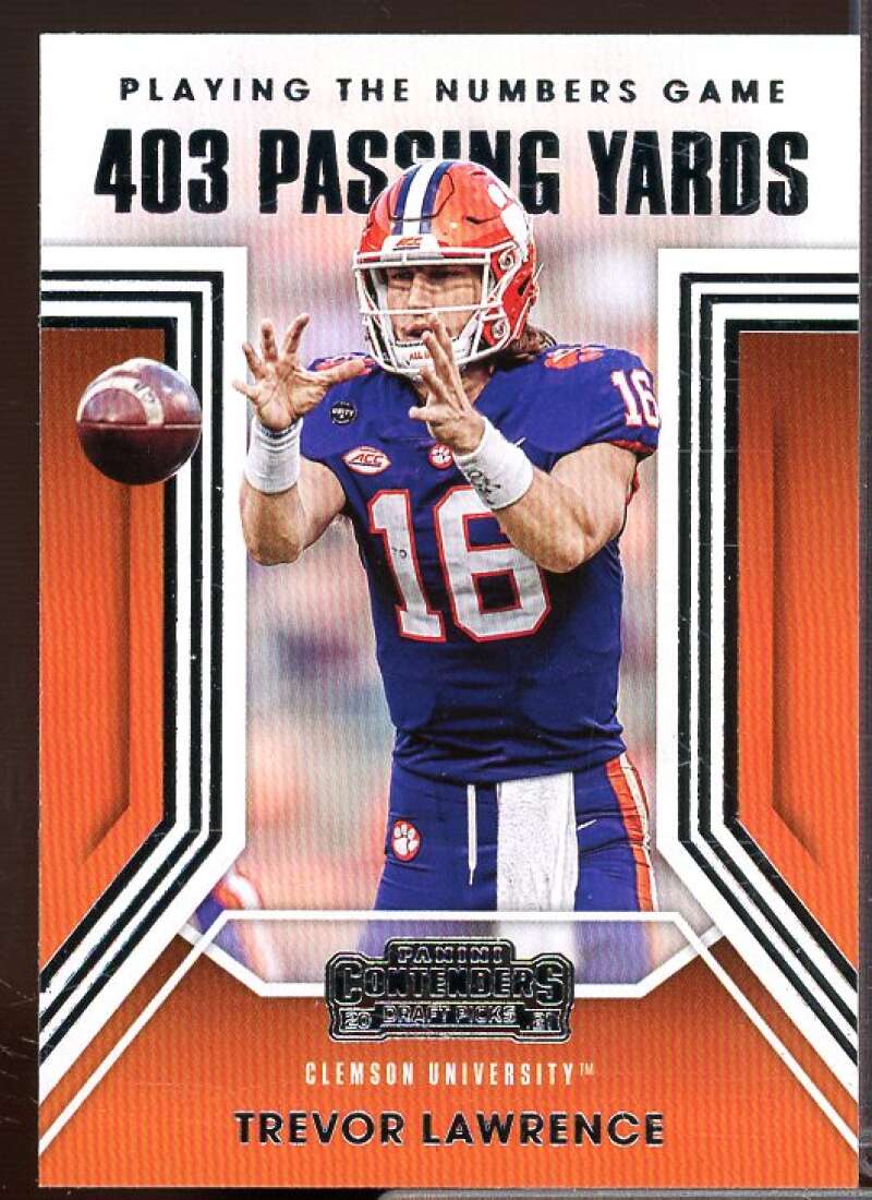 Trevor Lawrence 2021 Panini Contenders Draft Picks Playing the Numbers Game #35  Image 1