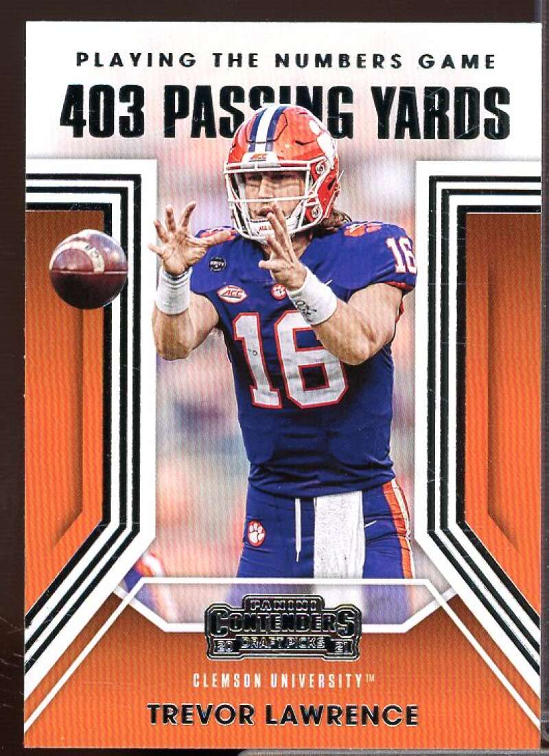 Trevor Lawrence 2021 Panini Contenders Draft Picks Playing the Numbers Game #35  Image 1