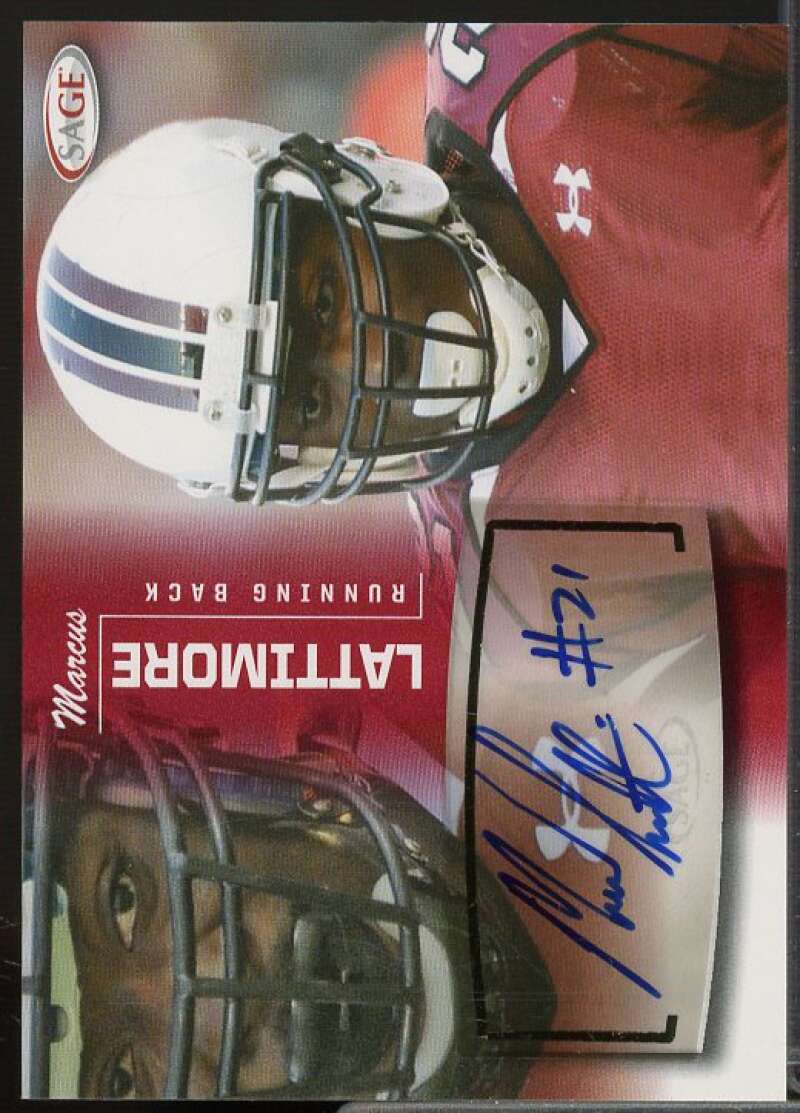 Marcus Lattimore Rookie Card 2013 SAGE Autographs Red #29  Image 1