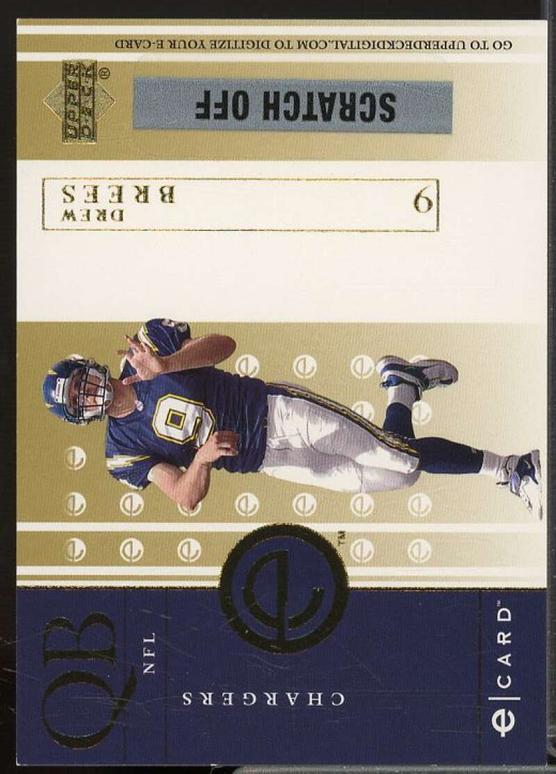 Drew Brees Rookie Card 2001 Upper Deck e-Card #EDB  Image 1