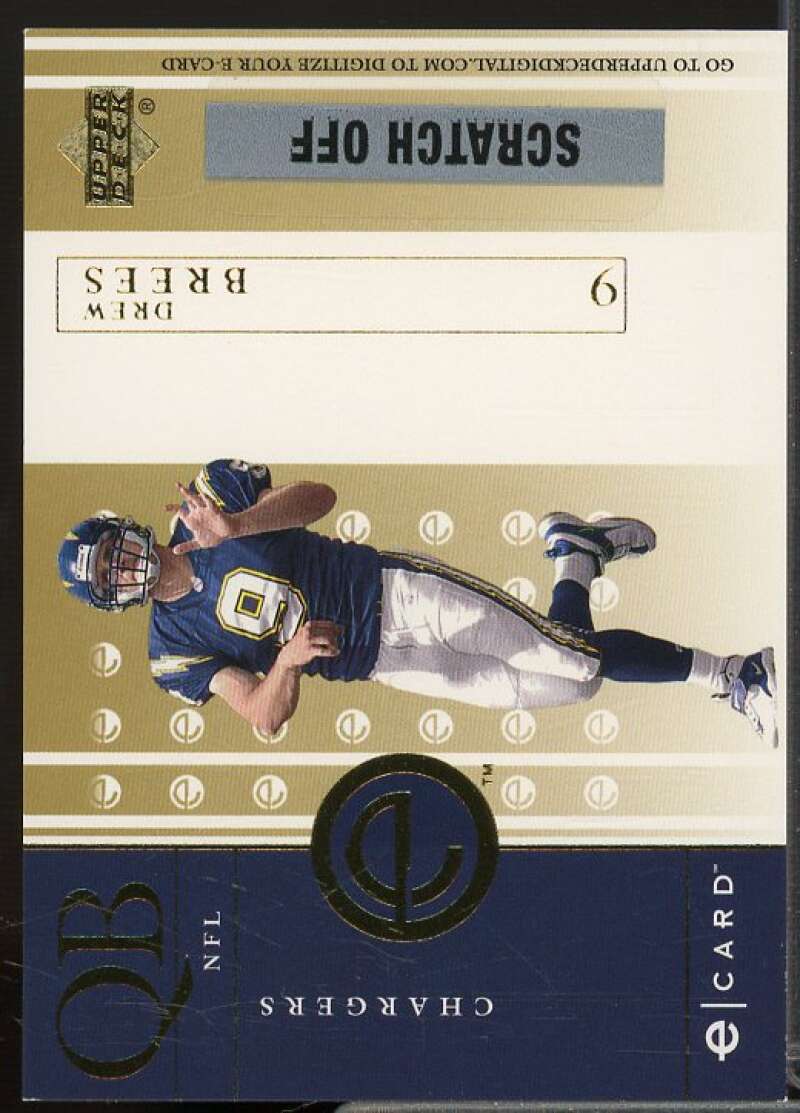 Drew Brees Rookie Card 2001 Upper Deck e-Card #EDB  Image 1