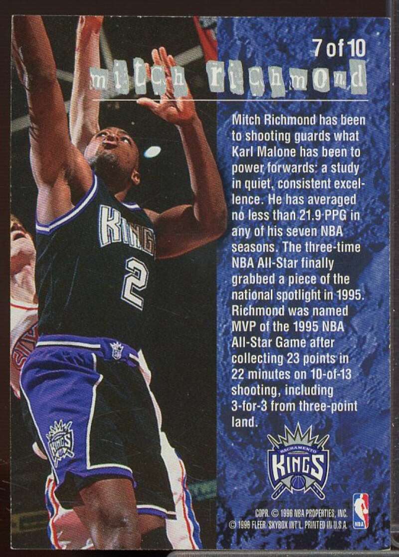 Mitch Richmond Card 1995-96 Fleer Total O #7  Image 2