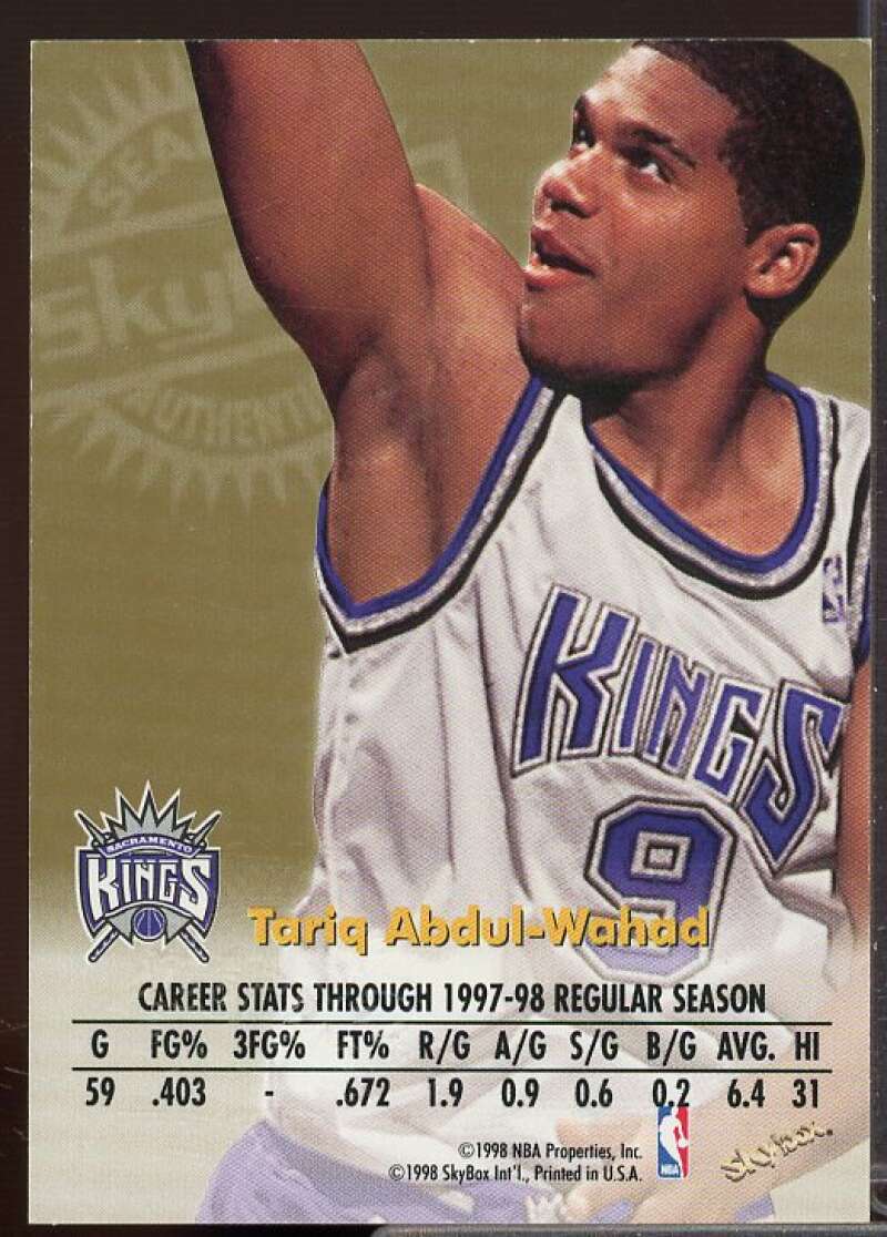 Tariq Abdul-Wahad Card 1998-99 SkyBox Premium Autographics #1  Image 2