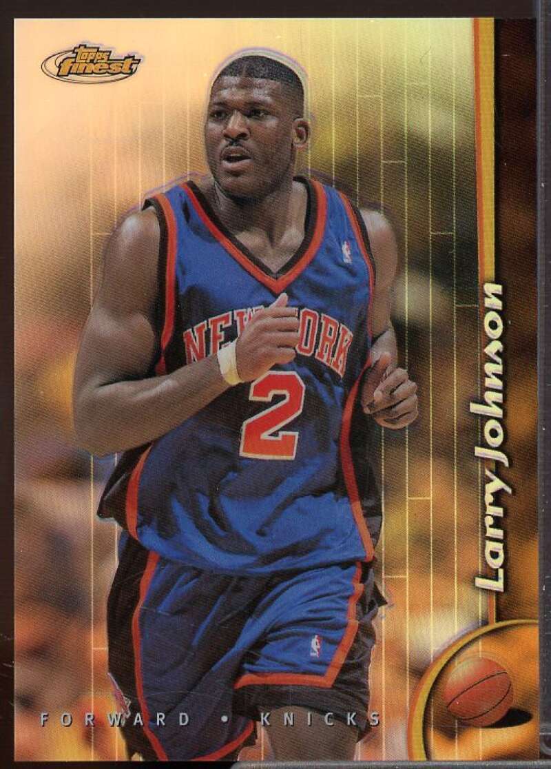 Larry Johnson Card 1998-99 Finest No Protectors Refractors #9  Image 1