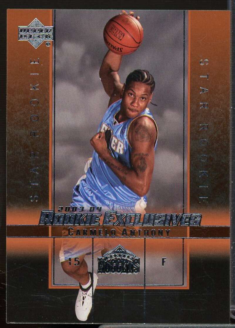 Carmelo Anthony Rookie Card 2003-04 Upper Deck Rookie Exclusives #3  Image 1