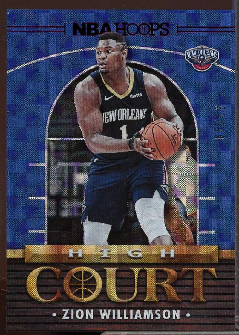 Zion Williamson Card 2021-22 Hoops High Court Hyper Red #10  Image 1