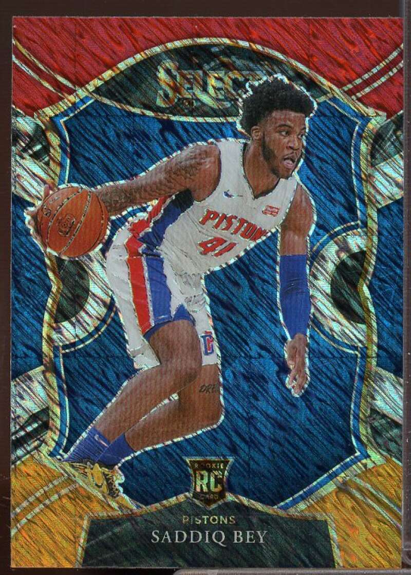 Saddiq Bey Rookie Card 2020-21 Select Prizms Red White Orange Shimmer #79  Image 1