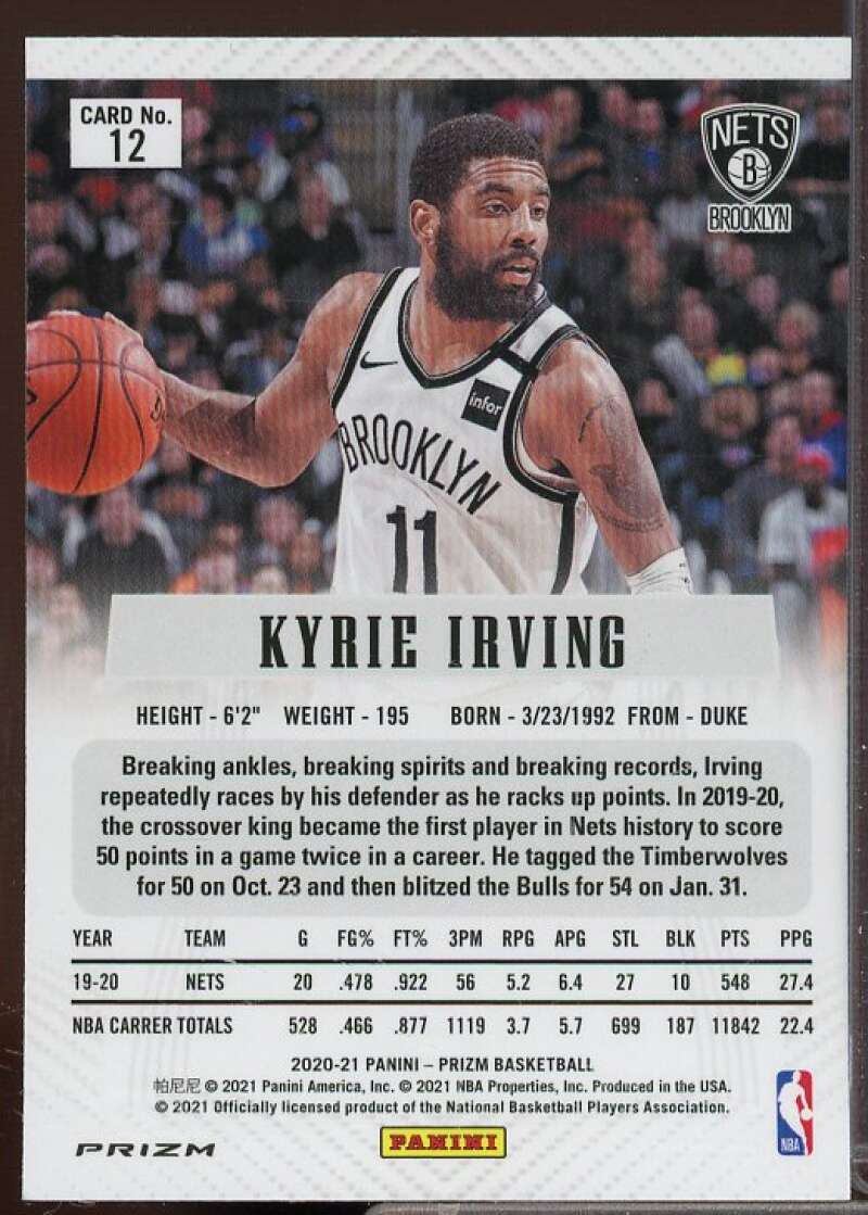 Kyrie Irving Card 2020-21 Panini Prizm Prizm Flashback #12  Image 2