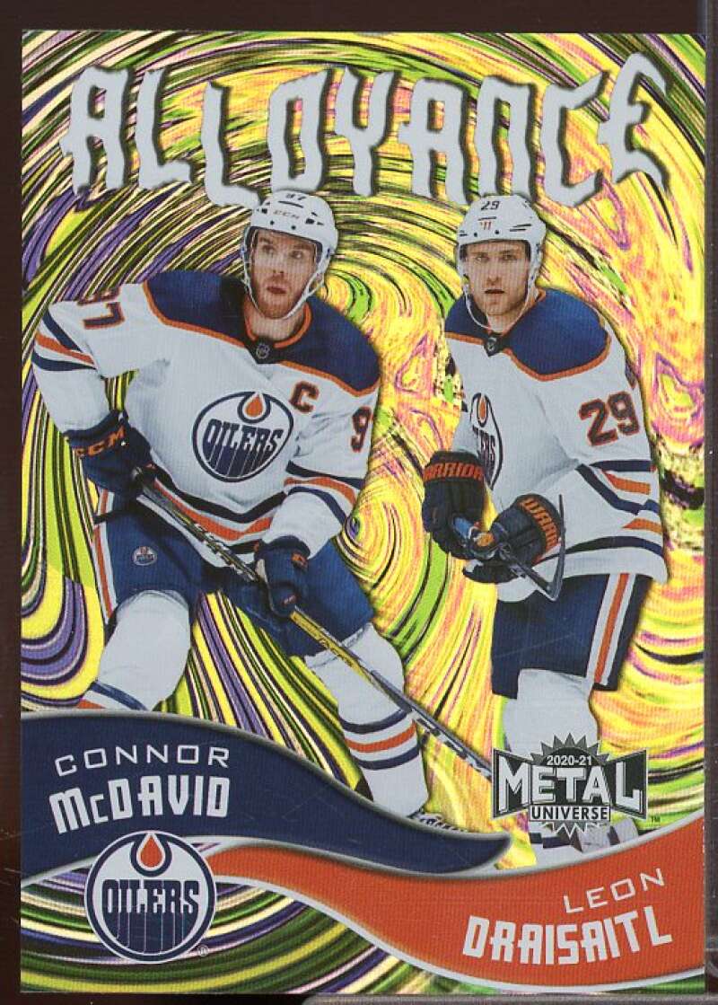 Leon Draisaitl/Connor McDavid Card 2020-21 Metal Universe Alloyance #AL9  Image 1