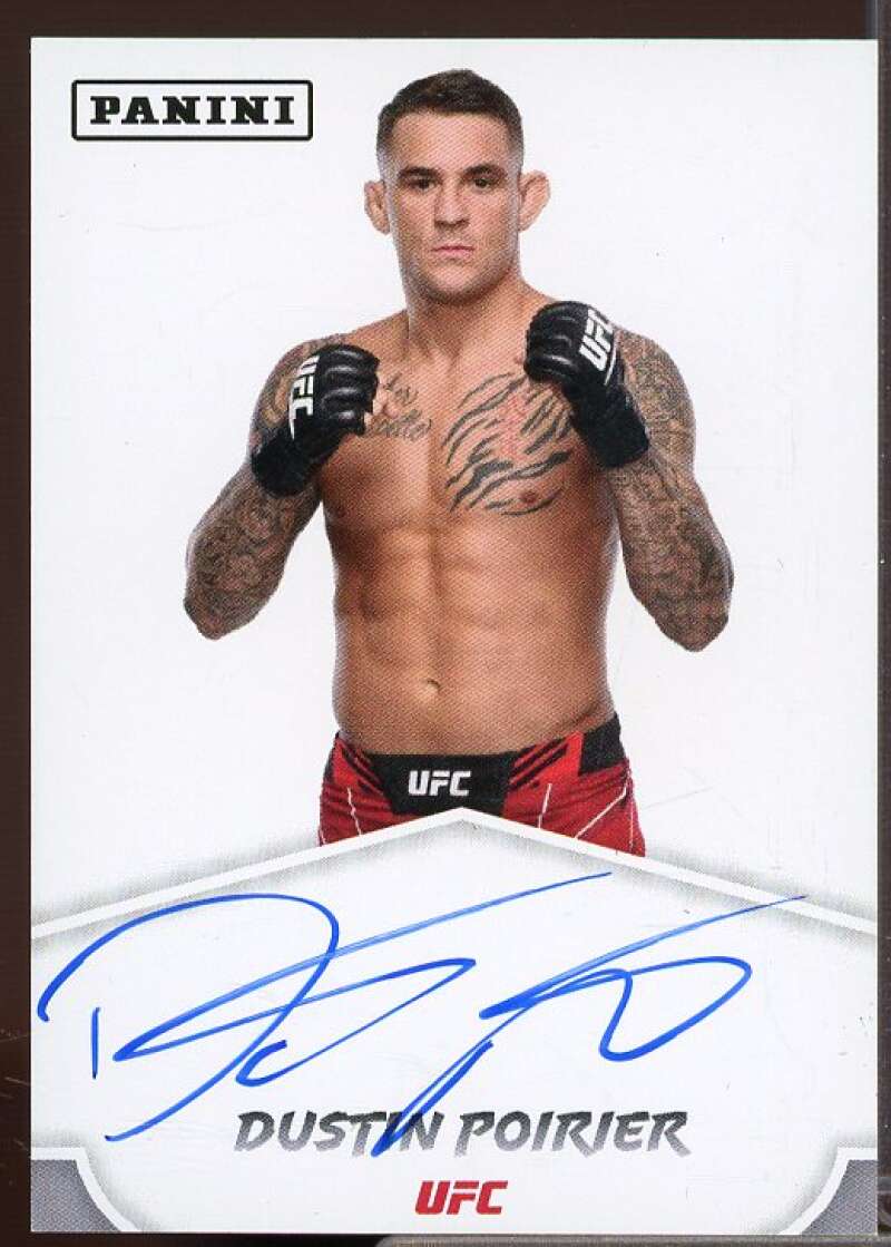 Dustin Poirier (corner ding on back) 2022 Panini Prizm UFC Signatures #SGDPR  Image 1