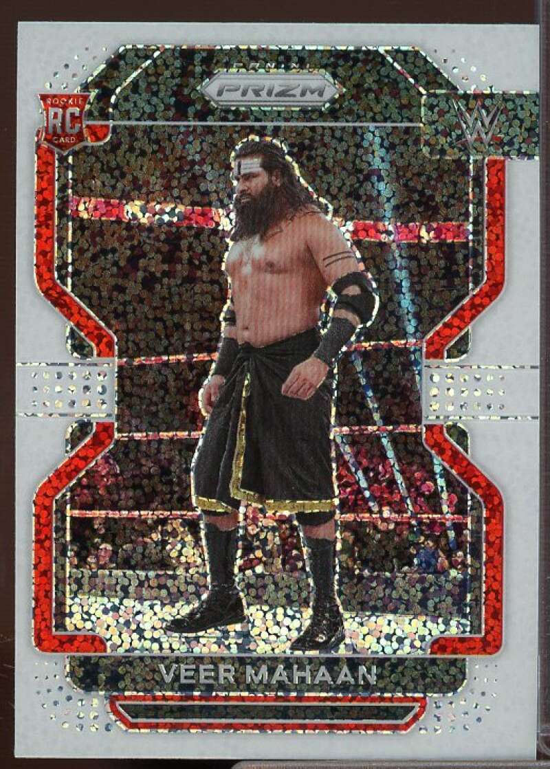 Veer Mahaan Rookie Card 2022 Panini Prizm WWE Prizms White Sparkle #131  Image 1