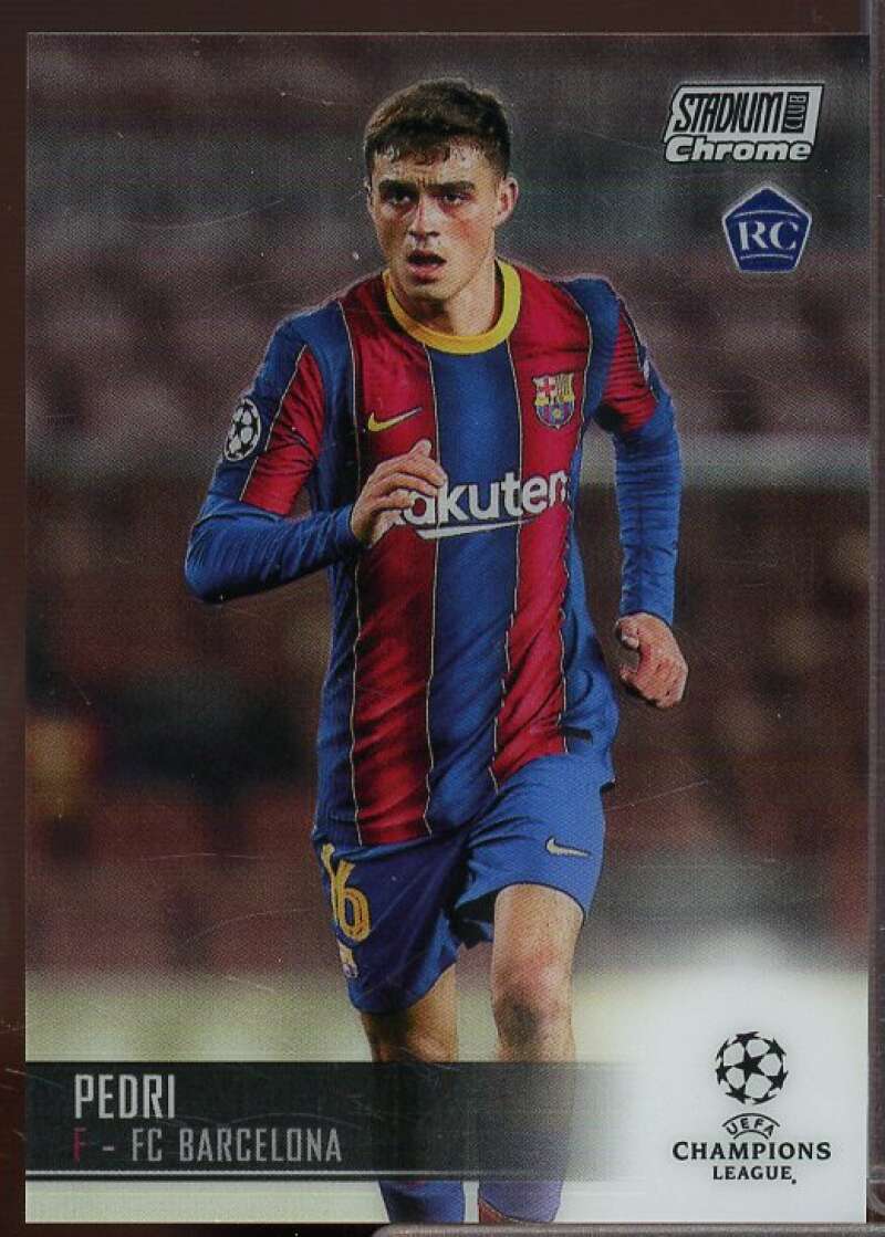 Pedri Rookie Card 2020-21 Stadium Club Chrome UEFA Champions League #26  Image 1