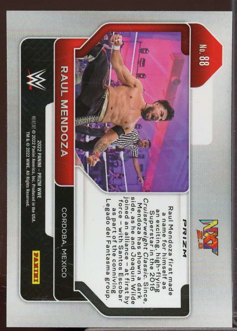 Raul Mendoza Card 2022 Panini Prizm WWE Prizms White Sparkle #88  Image 2