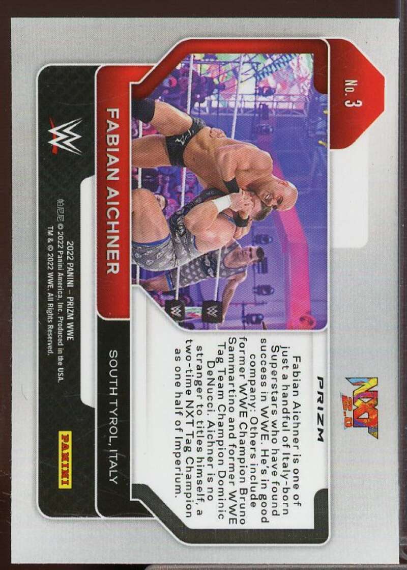 Fabian Aichner Card 2022 Panini Prizm WWE Prizms White Sparkle #3  Image 2