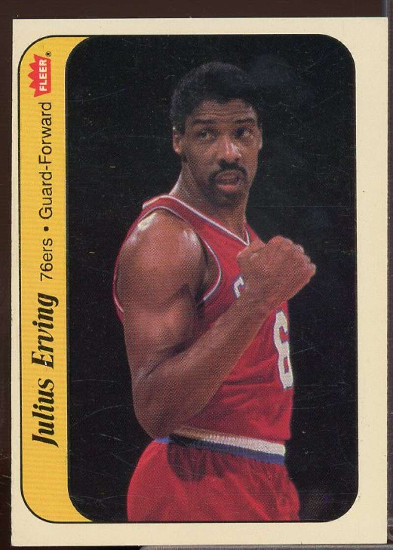 Julius Erving Card 1986-87 Fleer Stickers #5  Image 1