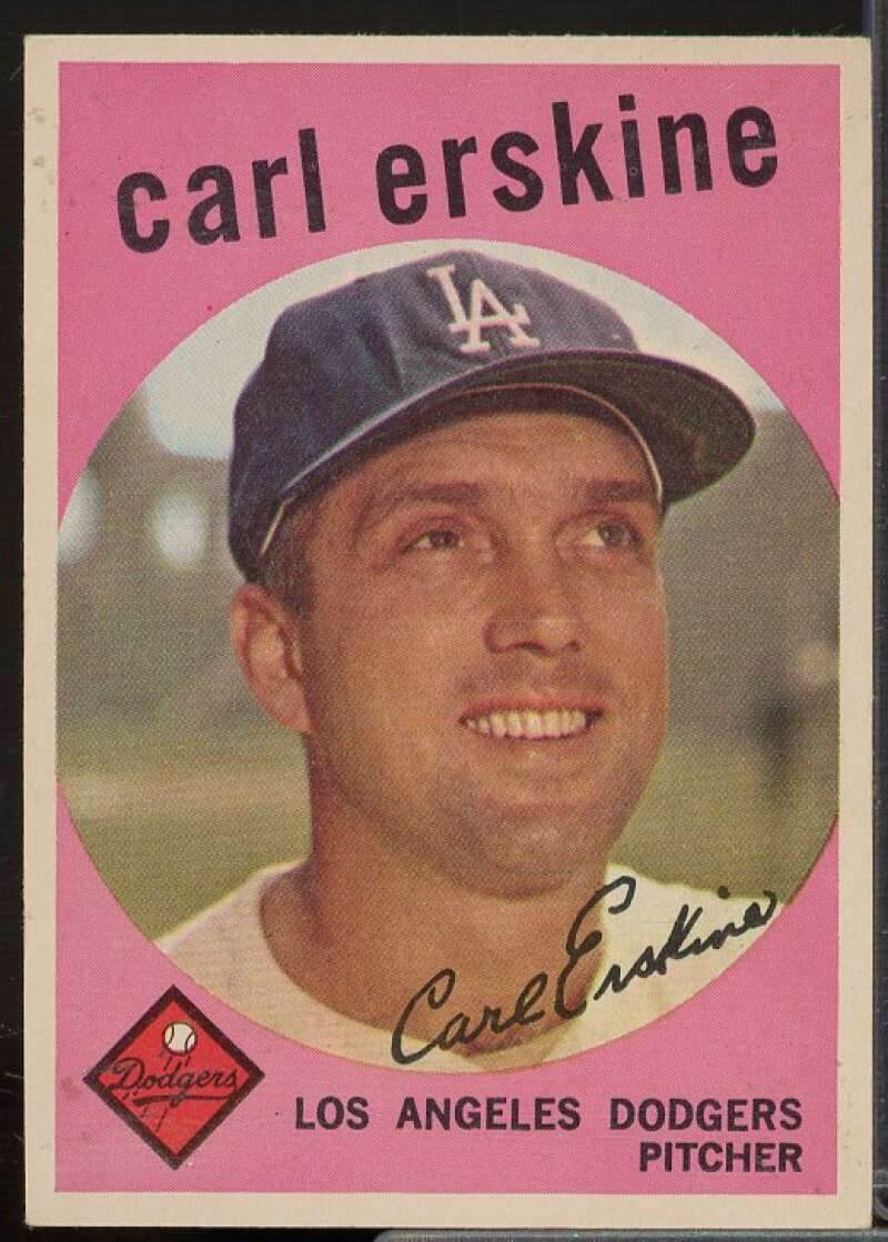Carl Erskine Card 1959 Topps #217  Image 1