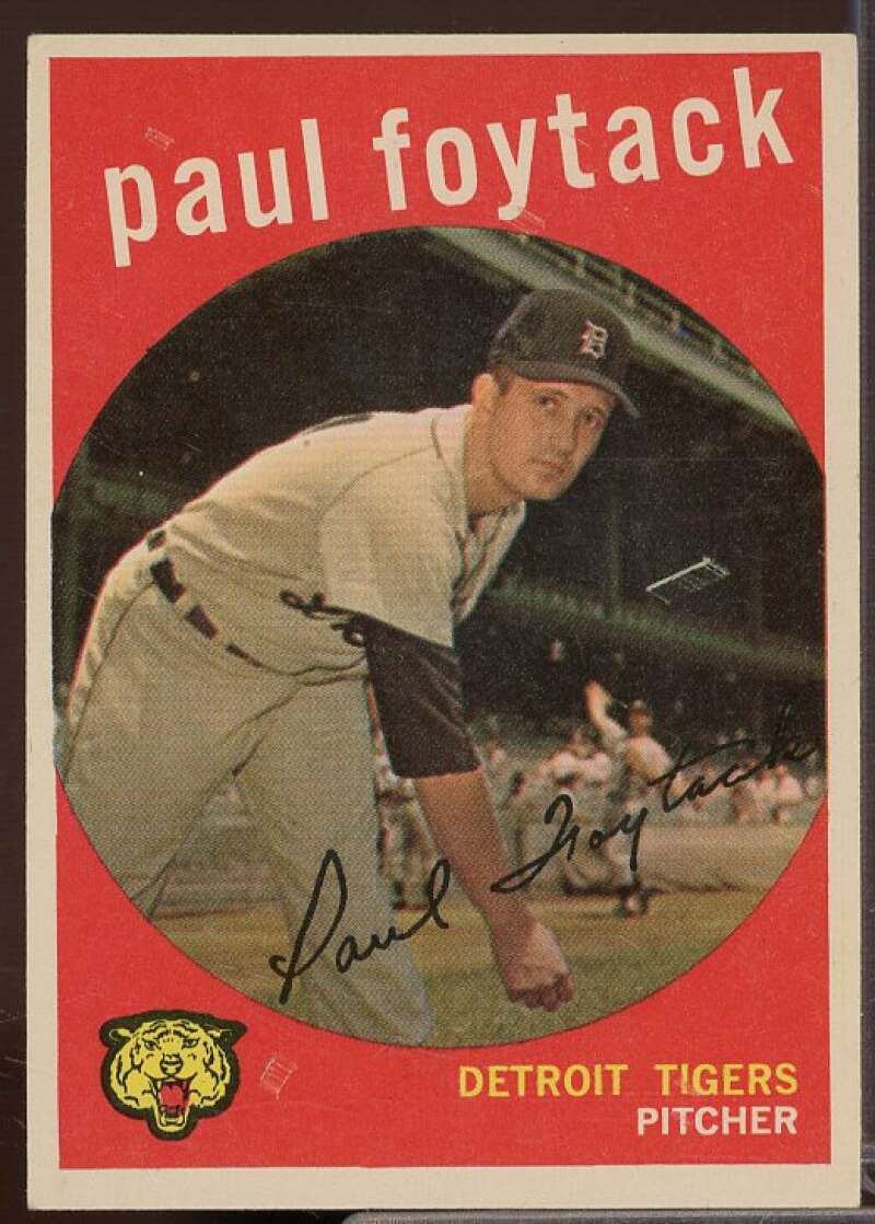 Paul Foytack Card 1959 Topps #233  Image 1