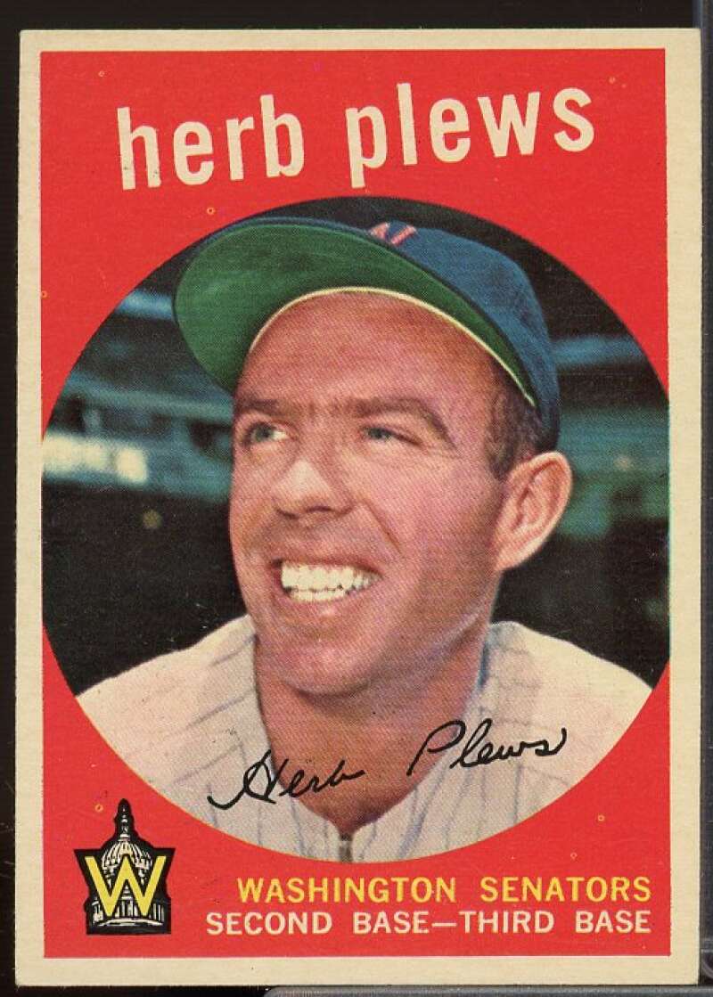 Herb Plews Card 1959 Topps #373  Image 1