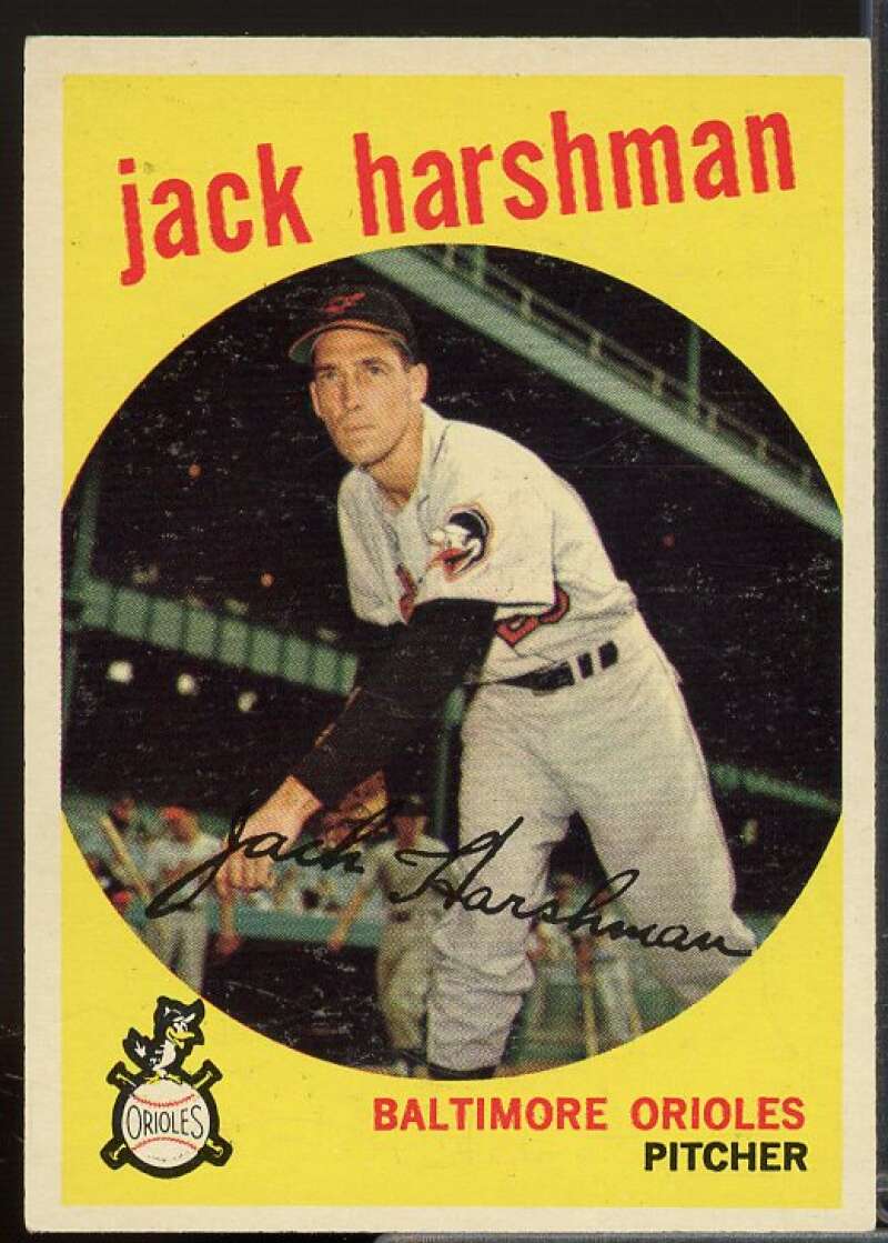 Jack Harshman Card 1959 Topps #475  Image 1