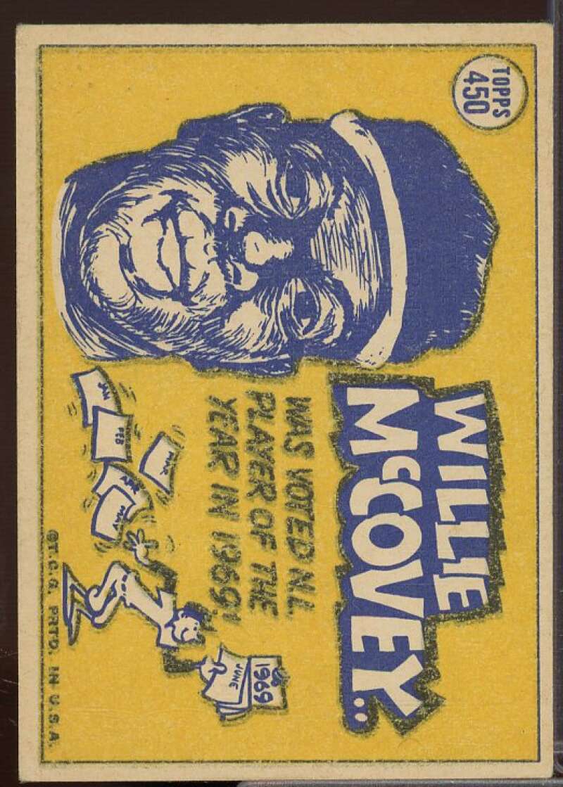 Willie McCovey AS Card 1970 Topps #450  Image 2