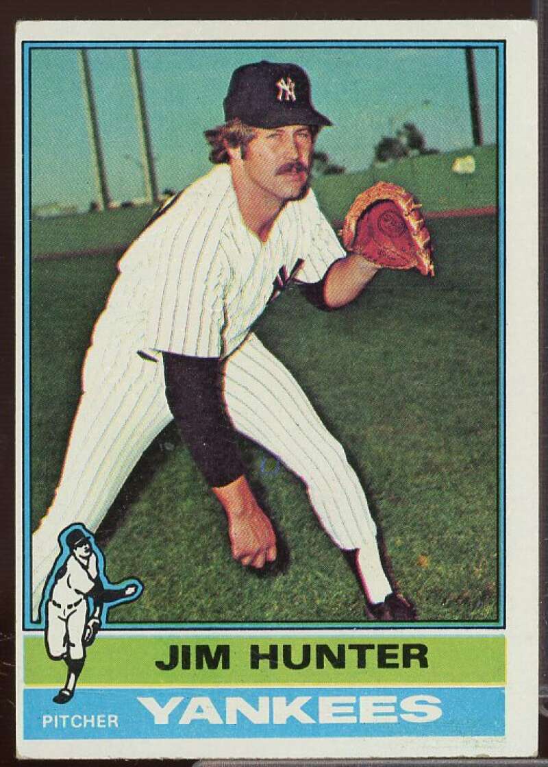 Jim Hunter Card 1976 Topps #100  Image 1