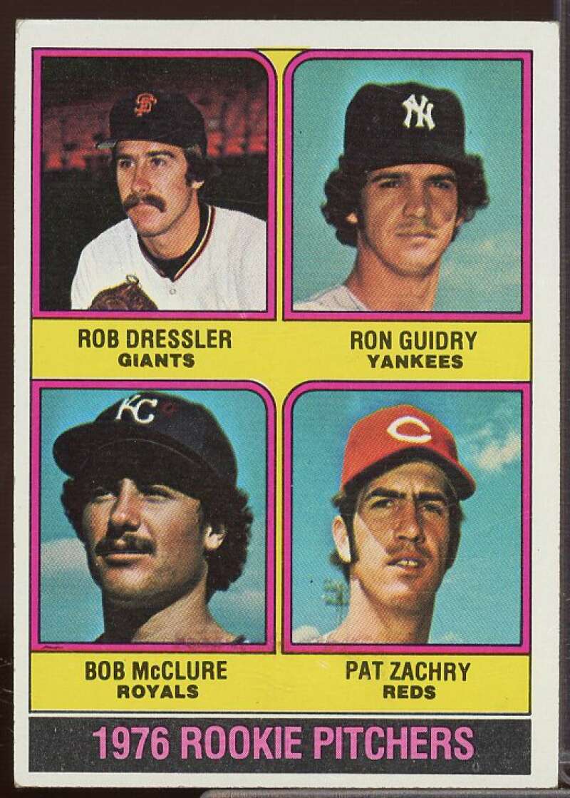 Rookie Pitchers/Rob Dressler RC/ Guidry RC/McClure RC/Zachry RC 1976 Topps #599  Image 1