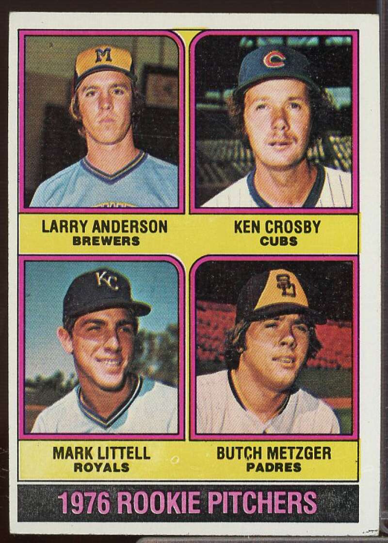 Rookie Pitchers/Larry Anderson RC/Crosby RC/Littell/Metzger RC 1976 Topps #593  Image 1