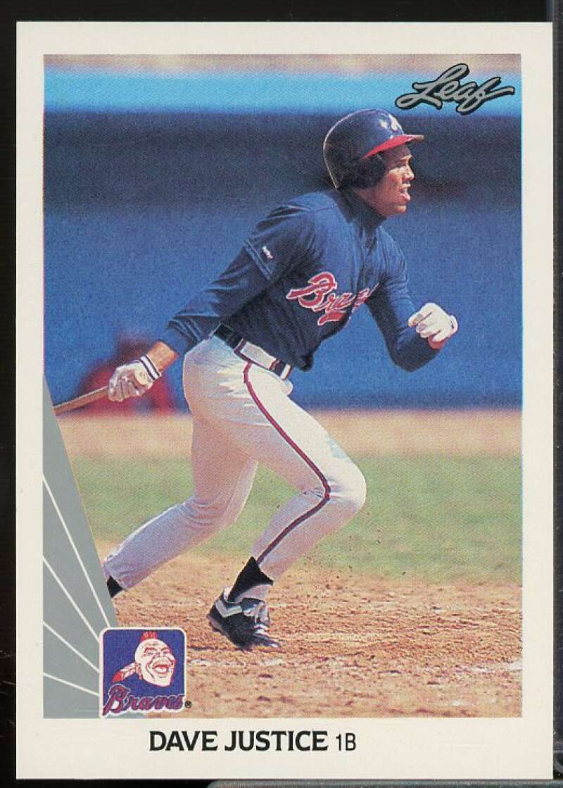 David Justice Rookie Card 1990 Leaf #297  Image 1