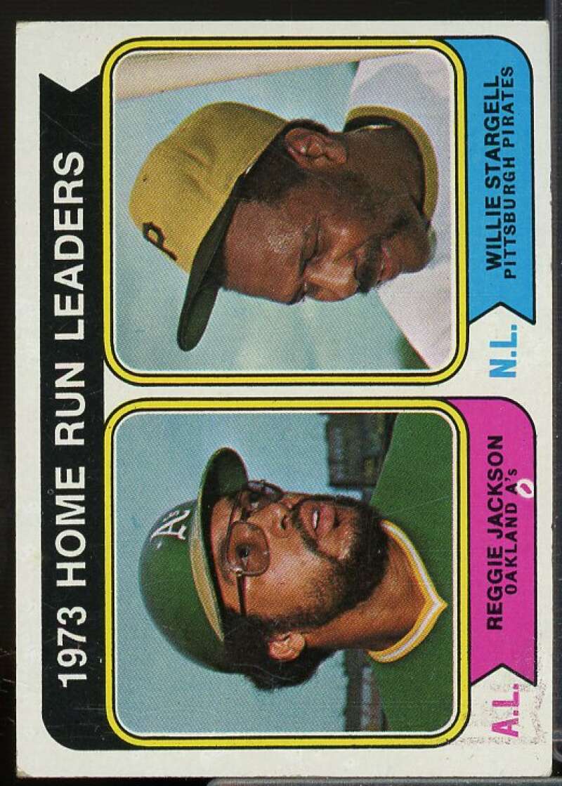 Home Run Leaders/Reggie Jackson/Willie Stargell Card 1974 Topps #202  Image 1